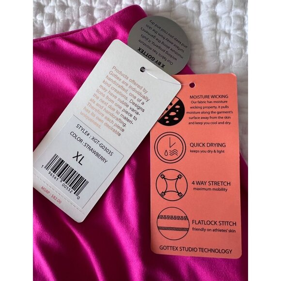 Gottex Golf & Tennis Skort Quick Drying Moisture Wicking XL Strawberry Pink - Picture 6 of 16